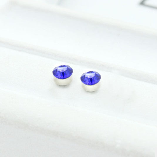 Zircon Rhinestone Magnetic Earrings - Unisex Non-Pierced Flash Diamond Studs