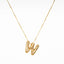 Elegant Gold Plated Zircon Letter Pendant Necklace - Minimalist Design