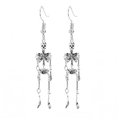 1 Pair Vintage Skull Geometric Alloy Earrings for Halloween