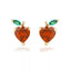 Fashion Hread Piercing Screw Ball Fruit Copper Earrings