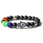 Modern Evil Eye Agate Howlite & Colorful Natural Stone Yoga Bracelet