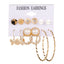 Creative Butterfly & Pearl Earrings Set - 15 Pairs Vintage Acrylic & Simple Tassel Design