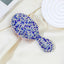 Simple Classic Solid Color Resin Diamond-Encrusted Mini Massage Comb