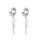 Simple Star Skull Stainless Steel Spike Hoop Earrings