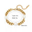 18K Gold Plated Geometric Cuban Chain Bracelet with Freshwater Pearls