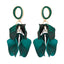 Elegant Petal Zinc Alloy Acrylic Dangle Earrings