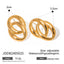 1 Pair Minimalist O-Type 18k Gold Plated Stainless Steel Earrings