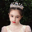 Elegant Rhinestone Pearl Tiara for Girls - Handmade Crystal Butterfly Crown Accessories