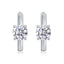 Shiny Geometric Moissanite 18k Gold Plated Sterling Silver Earrings