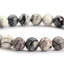 Retro Classic Round Wood Agate Beaded Bracelet with 8mm Tiger Eye and Rainbow Beads