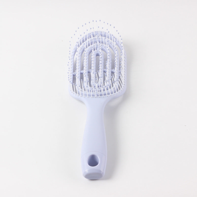 Simple Classic Solid Color Plastic Hairdressing Comb for Women - Fluffy Styling and Curling