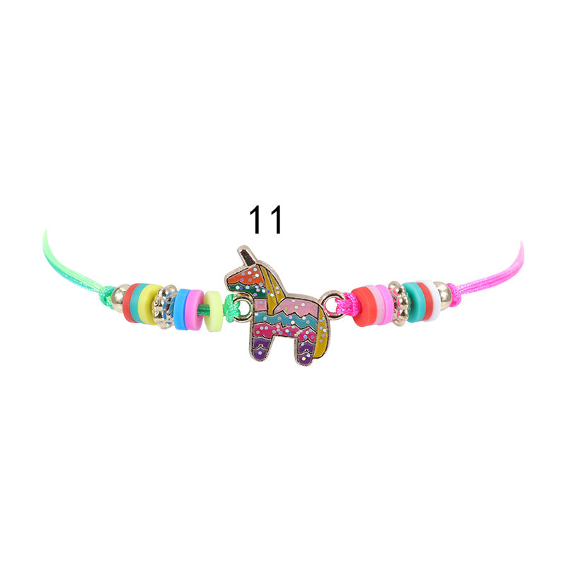 Colorful Butterfly Heart Kids' Friendship Bracelet and Necklace Set