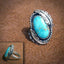 Irregular Turquoise Alloy Vintage Boho Ring