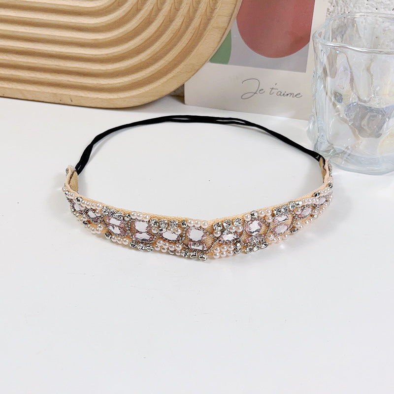 Retro Rhinestone Beaded Crystal Hair Headband