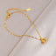 Simple Heart & Butterfly Resin Titanium Steel Anklet - 18k Gold Plated Trendy Women's Jewelry 2024