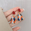 1 Pair Retro Leaf Square Alloy Women'S Earrings