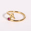 Simple Constellation Symbol Gold Plated Zircon Open Ring Set