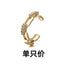 IG Style Geometric Zircon Inlay Double Layer Chain Ear Cuff