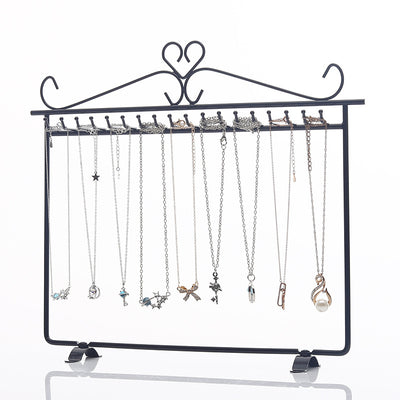 Simple Style Solid Color Iron Jewelry Display Rack for Necklaces and Bracelets