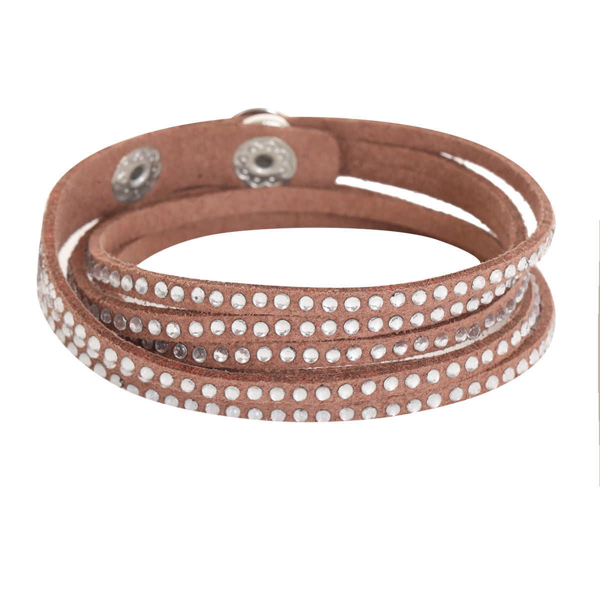 Casual Korean Velvet Rhinestone Multi-Layer Bracelet for Women