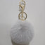 Cute Solid Color Faux Fur Pom Pom Keychain Accessory