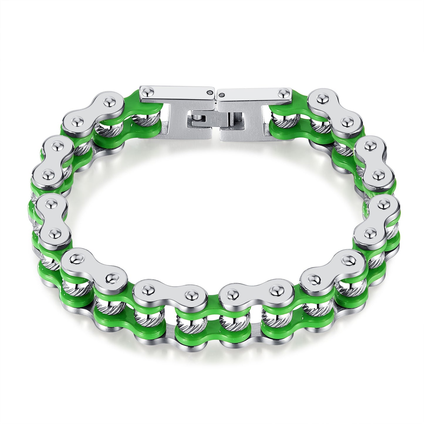 Casual Punk Geometric Stainless Steel Biker Chain Bracelet