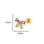 Butterfly Heart Zircon Stainless Steel Cartilage Earrings