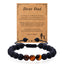 Tiger Eye Beaded Men's Bracelet - Woven Design Gift for Him