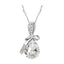 Angel Tear Crystal Pendant Necklace - Women's Alloy Plated Jewelry