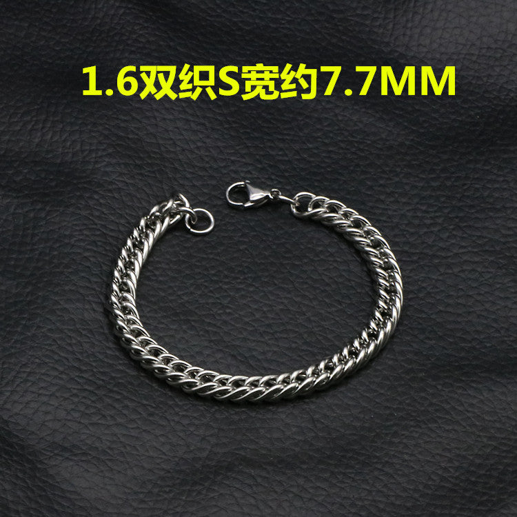 Hip-hop Stainless Steel Titanium Plated Bracelet for Men and Women