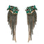 Exaggerated Geometric Flower Tassel Bohemian Earrings Wholesale Jewelry