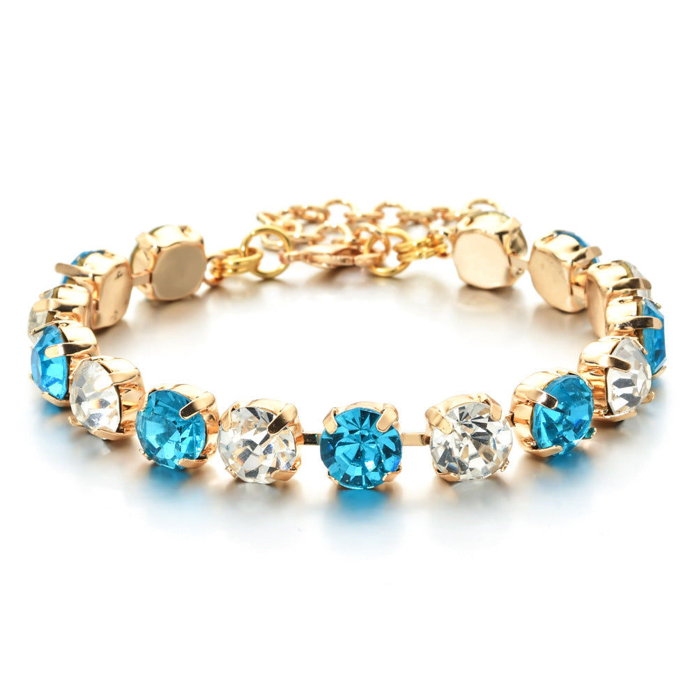 Elegant Geometric Copper Zircon Crystal Bracelet