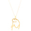 Stainless Steel Copper Geometric Animal Cartoon Pendant Necklace