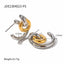 1 Pair IG Style Irregular Plating Stainless Steel 18K Gold Plated Ear Studs