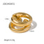 1 Pair Vacation Simple Style C Shape Asymmetrical 18K Gold Plated Stainless Steel Ear Cuffs