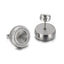 "Round Zircon Stainless Steel Stud Earrings with Micro-Inlaid Crystals – Simple and Fashionable Korean Style"