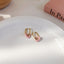 Fashion Pink Earrings Geometric Earrings Simple Alloy Earrings