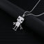 Hip Hop Korean Robot Pendant Necklace for Couples