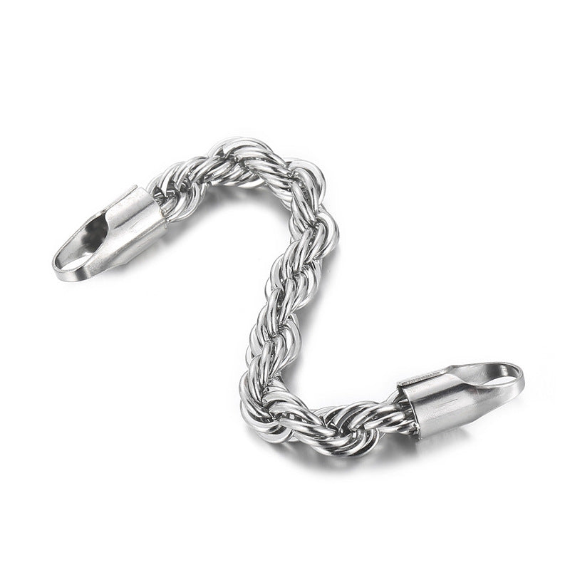 "Geometric Stainless Steel Twist Chain Bracelet DIY Woven Jewelry Accessories"