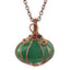 Fashion Handmade Natural Stone Pumpkin Pendant Necklace