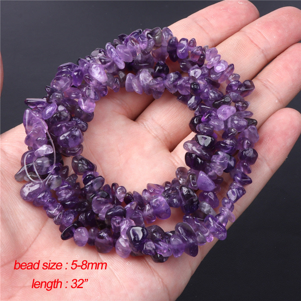 Natural Amethyst Abacus and Round Beads for DIY Jewelry Making Accessories