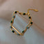 Heart Shape Copper Beaded Zircon & Pearl Geometric Bracelet - Trendy Hong Kong Style