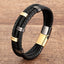 Men's Multi-Layer Punk Streetwear Stainless Steel Buckle Leather Bracelet