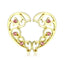 Pierced Perforation Heart-shaped Diamond Alloy Nipple Ring Jewelry