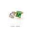 Wholesale 18k Gold Plated Titanium Steel Zircon Open Ring