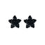 Elegant Gold Plated Pentagram Zircon Stud Earrings for Women