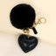 Alloy Heart Tassel Keychain with Rhinestone Charm for Bags and Cars