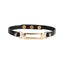 Punk Geometric PU Leather Alloy Choker Necklace for Women