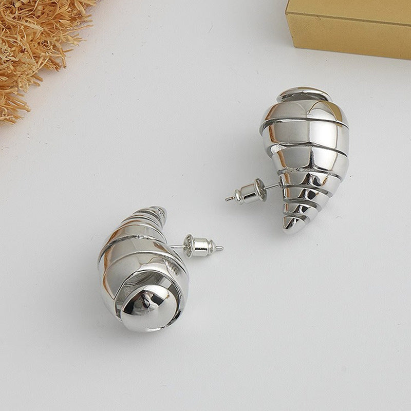 1 Pair Modern Style Flame Plating Copper Earrings