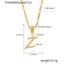 18K Gold Plated Titanium Steel Cursive Letter Pendant Necklace with Zircon Accents